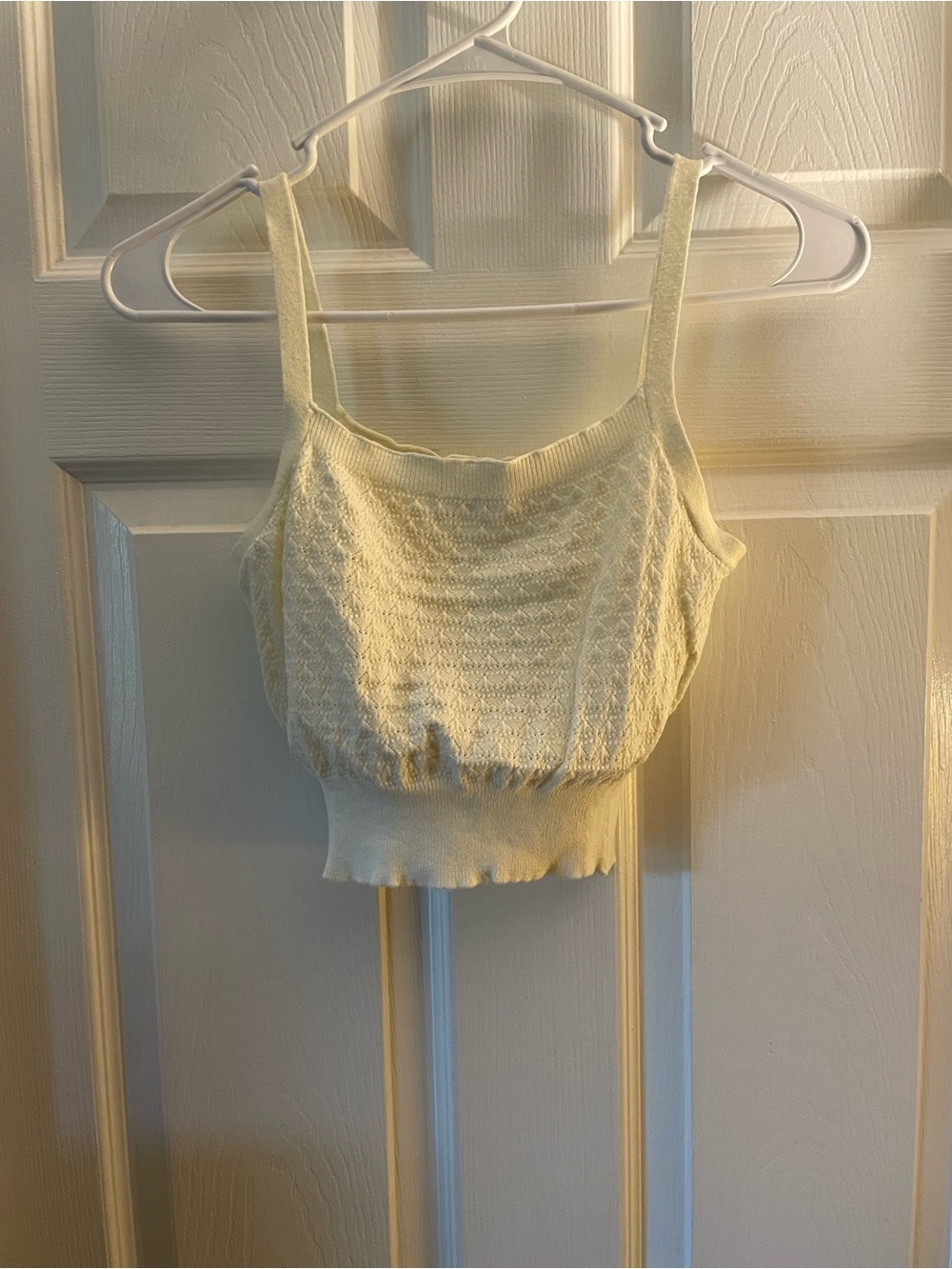 Studio 1940 Cream Knit Crop Tank